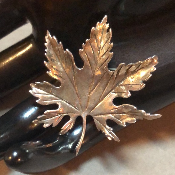 MFA 925 Sterling Maple Leaf Brooch & Pendant - Picture 2 of 7